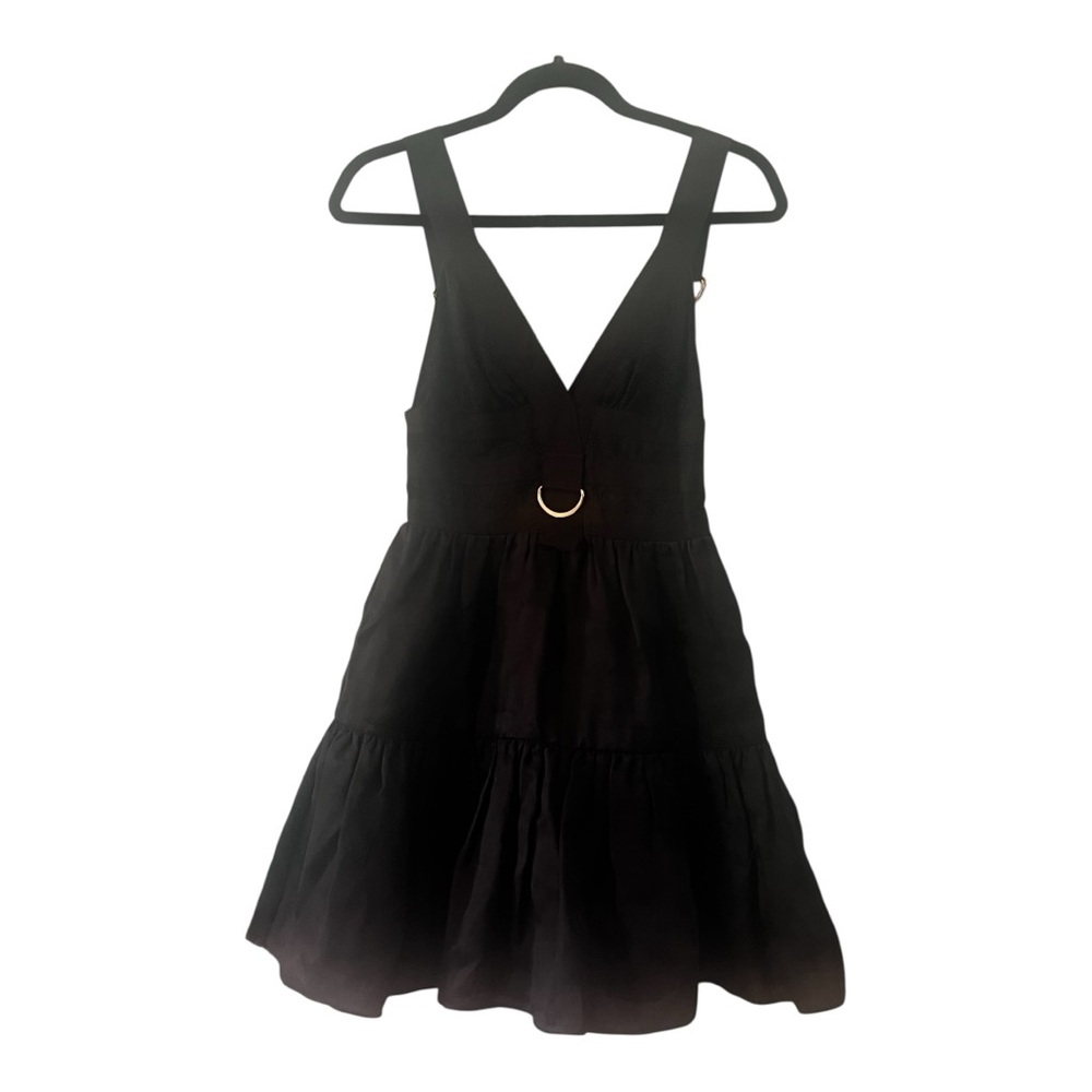 Bebe Black Silk Goth Mini Dress size 2